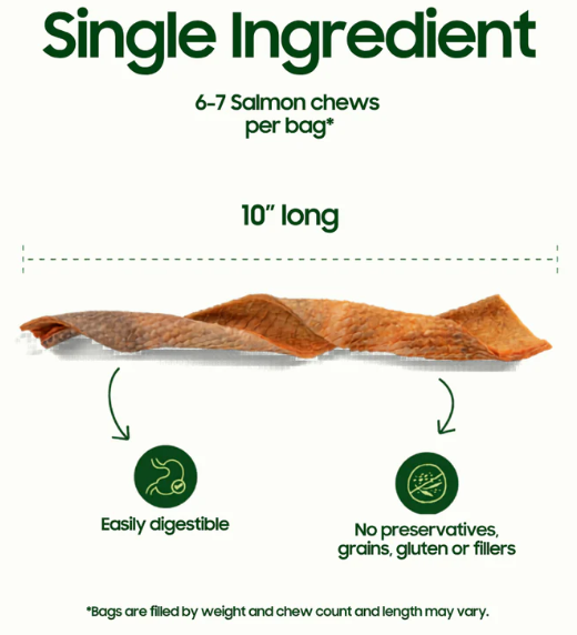 Small Batch Dog Freeze-dried Salmon Skin Chews