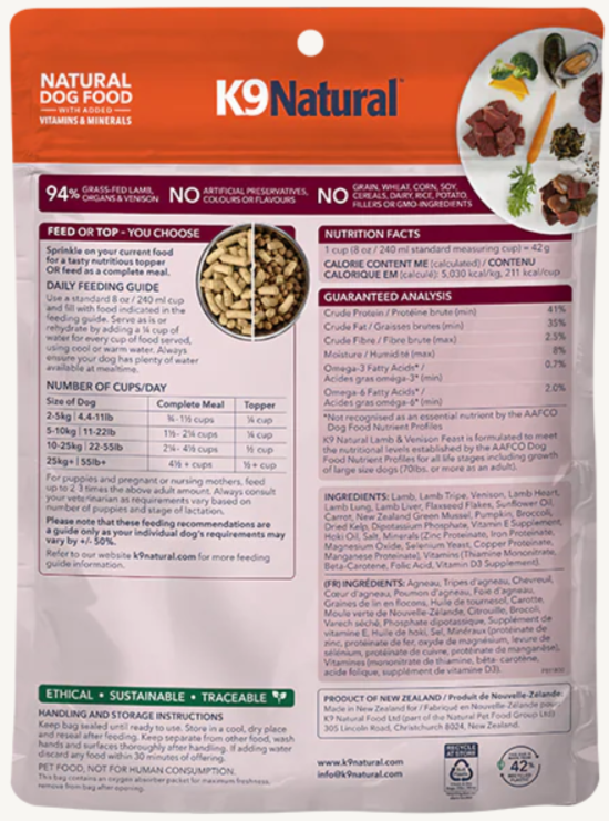 K9 Natural Lamb and Venison Feast