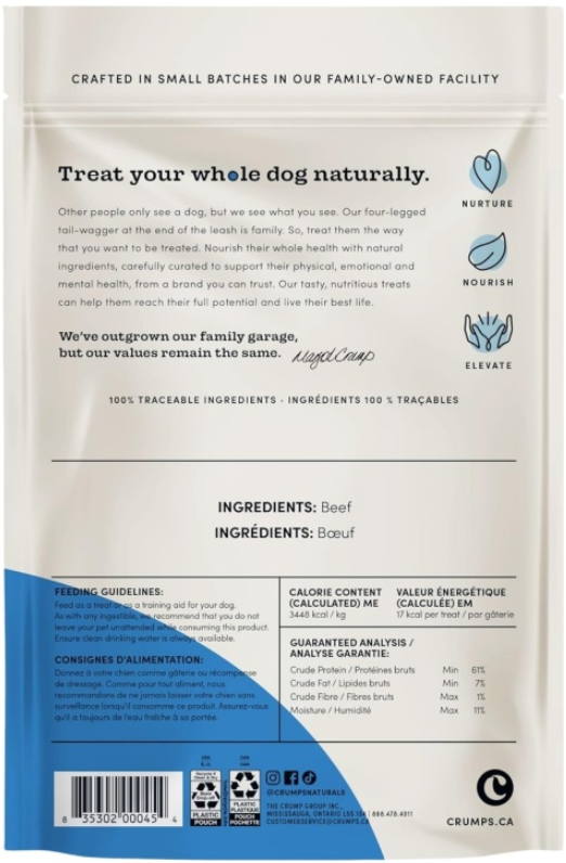 Crumps' Naturals Beef Tendersticks - Beef Lung