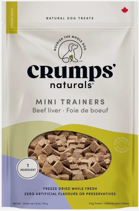 Crumps' Naturals Freeze-dried Beef Liver Mini Trainers 1.9oz