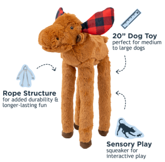 Tall Tails Plush Rope Body Moose