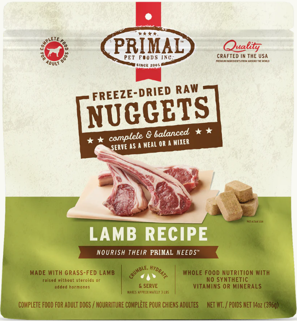 Primal Canine Freeze Dried Lamb Nuggets