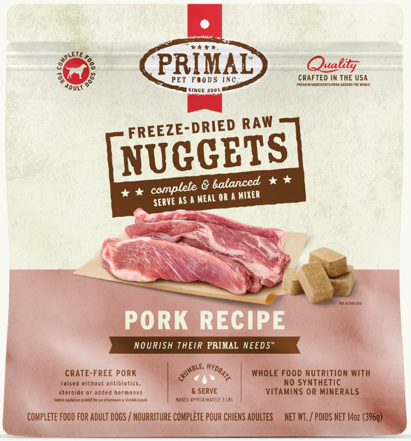 Primal Canine Freeze Dried Pork Nuggets