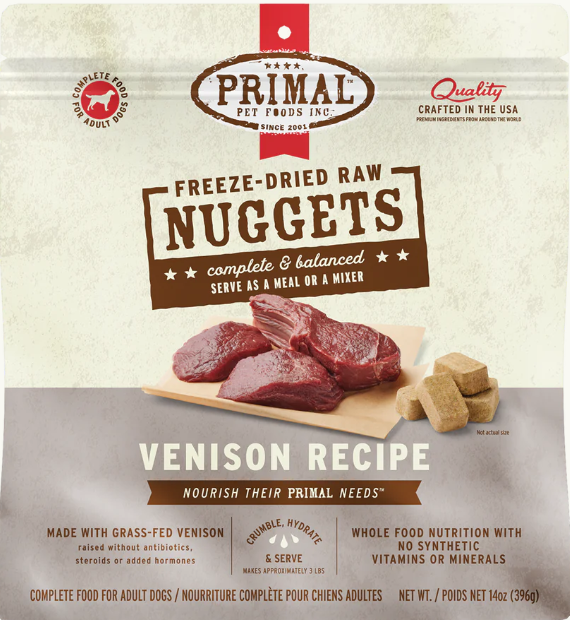 Primal Canine Freeze Dried Venison Nuggets