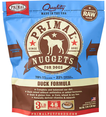 Primal Canine Frozen Duck Nuggets