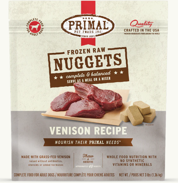 Primal Canine Frozen Venison Nuggets