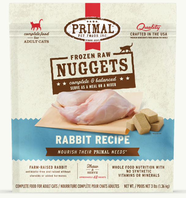 Primal Rabbit Cat Nuggets