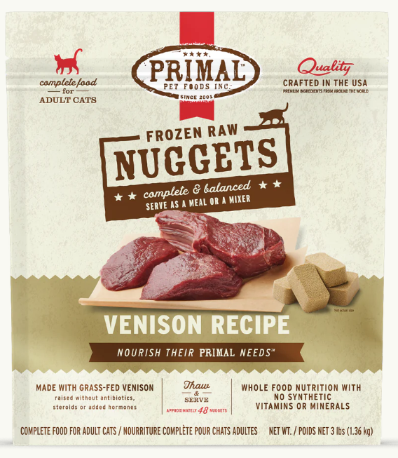 Primal Venison Cat Nuggets