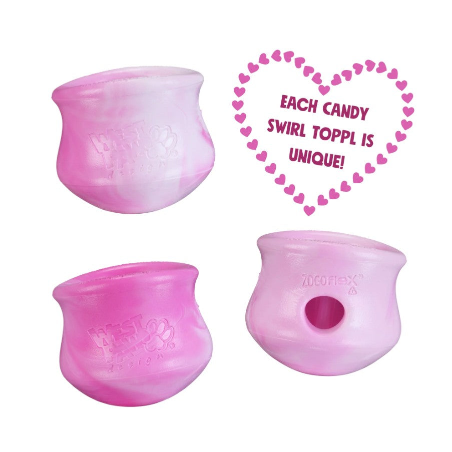 LIMITED EDITION West Paw Valentine's Day Candy Swirl Toppl