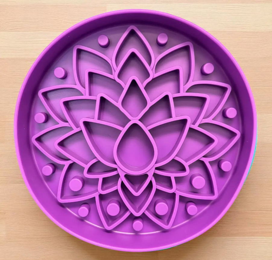Lotus Silicone Slow Feeder Enrichment Tray w/ Suction