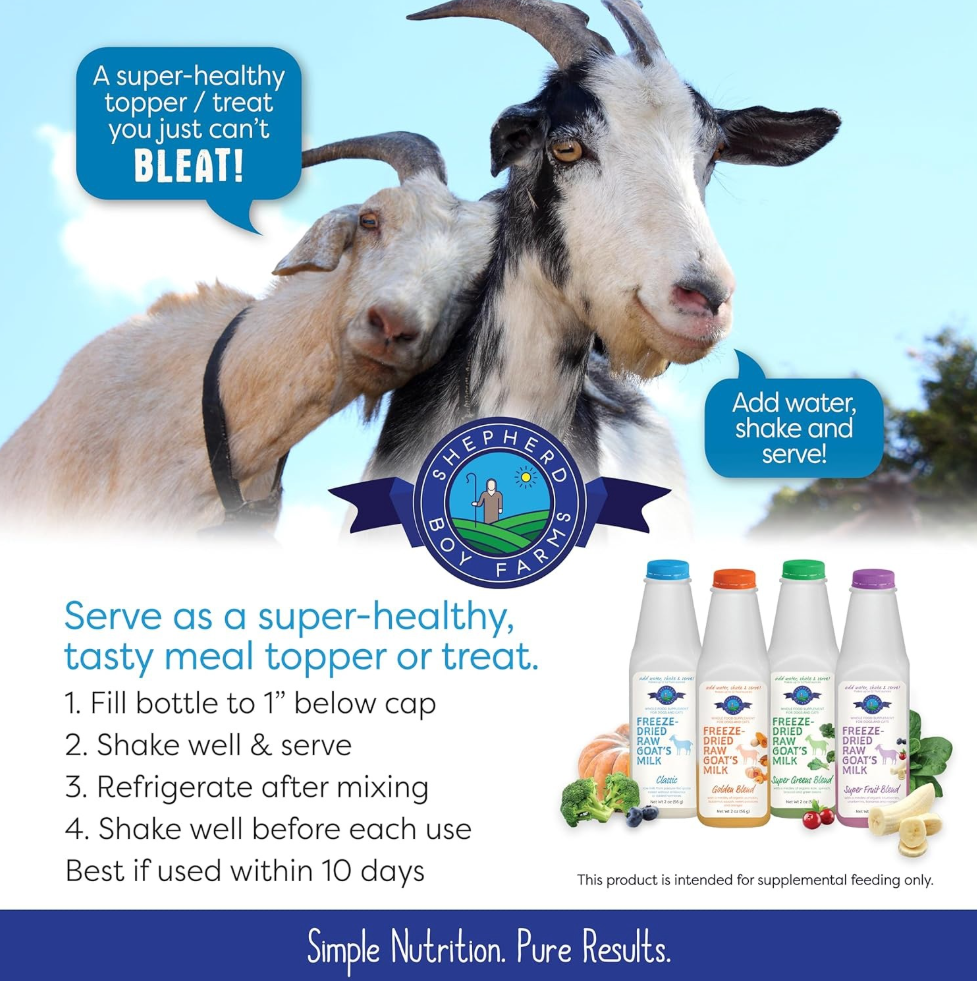 Shepherd Boy Farms Freeze Dried Raw Goat's Milk- Classic