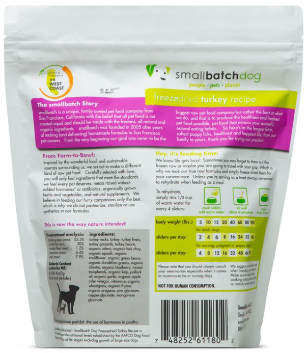 SmallBatch Freeze Dried Turkey Recipe 14 oz