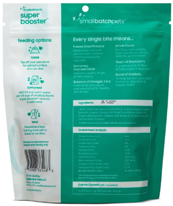 SmallBatch Freeze Dried Lamb Super Boost Treats 7 oz