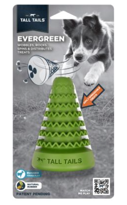Tall Tails Natural Rubber Evergreen 4 inch Toy