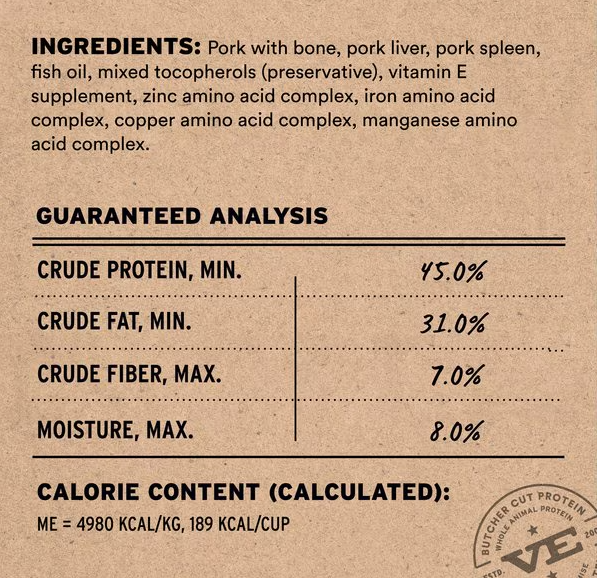 Vital Essentials Cat Soft Nibs Pork Entree