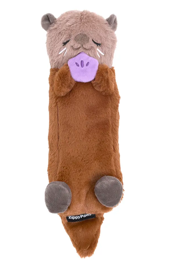 ZippyPaws Snooziez with Shhhqueaker- Otter