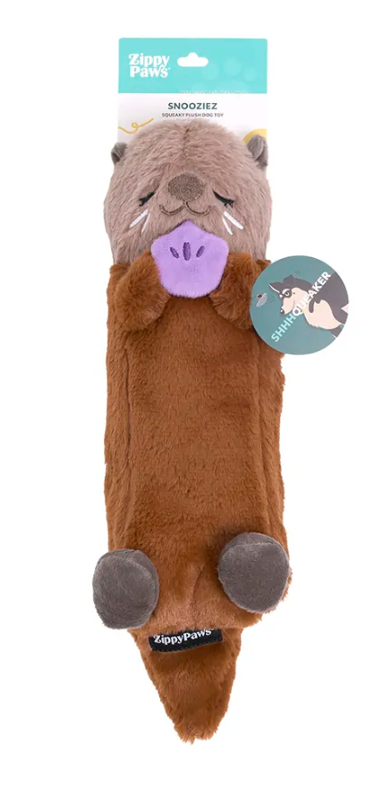 ZippyPaws Snooziez with Shhhqueaker- Otter
