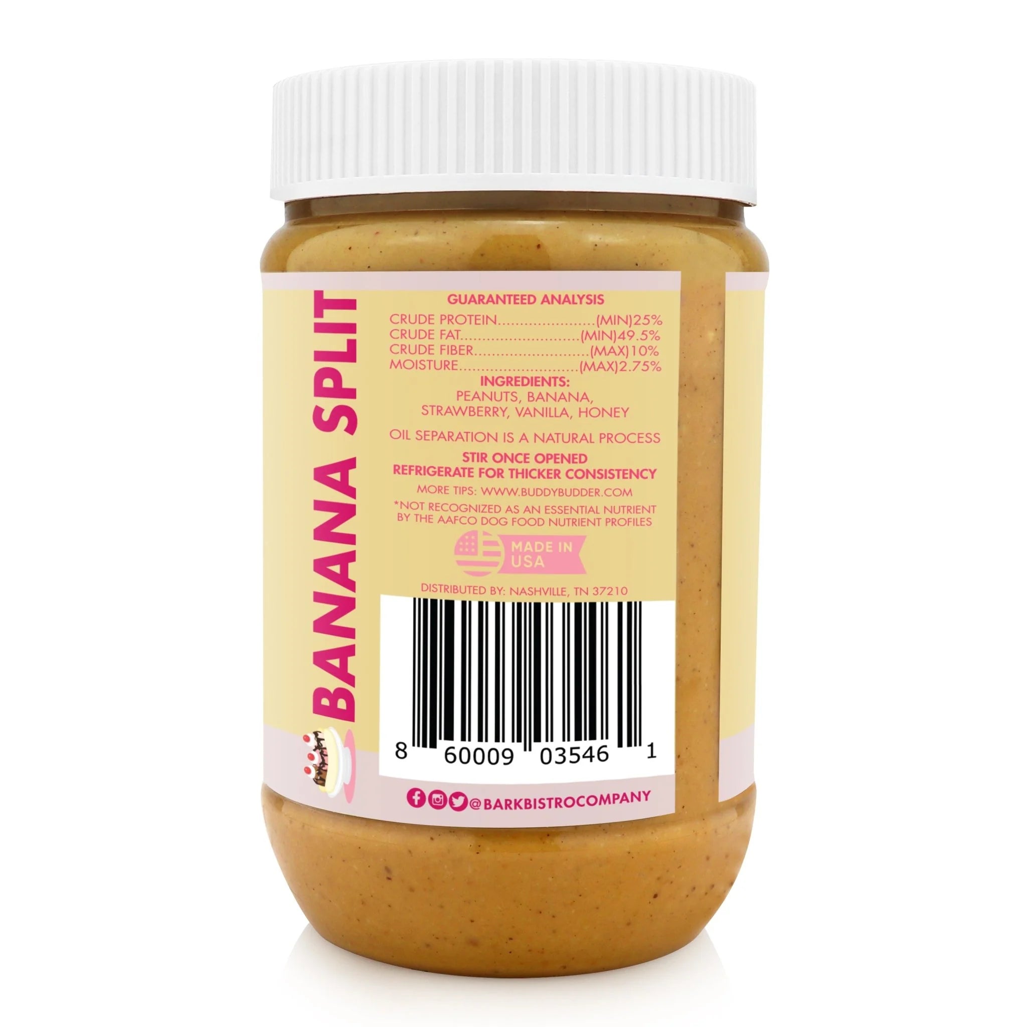 Bark Bistro Buddy Budder - Banana Split 17oz