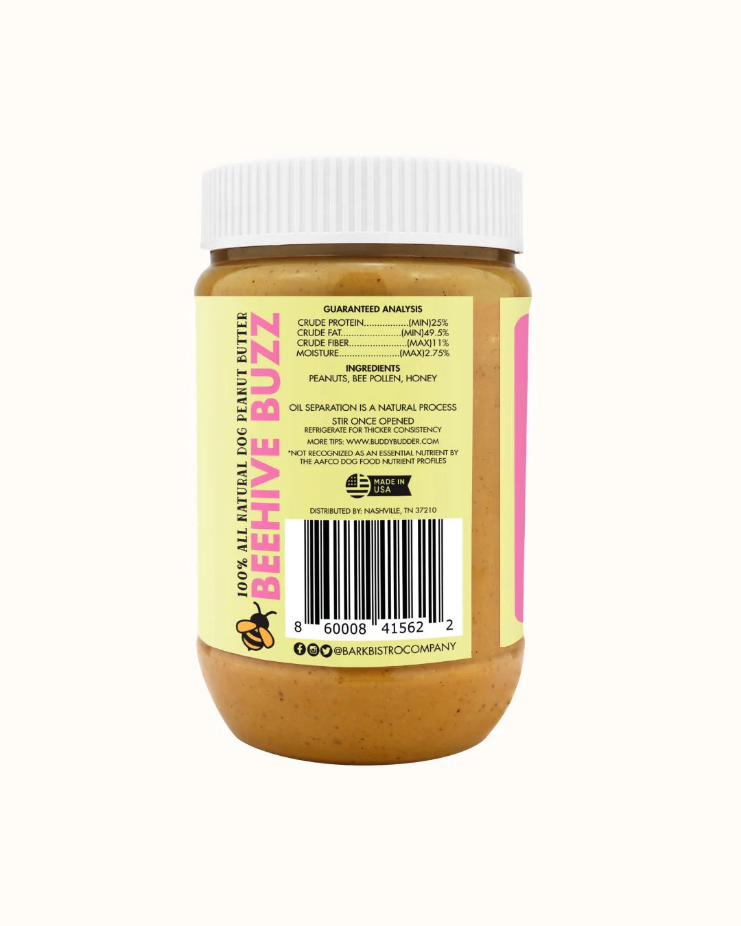 Bark Bistro Buddy Budder - Beehive Buzz 17oz