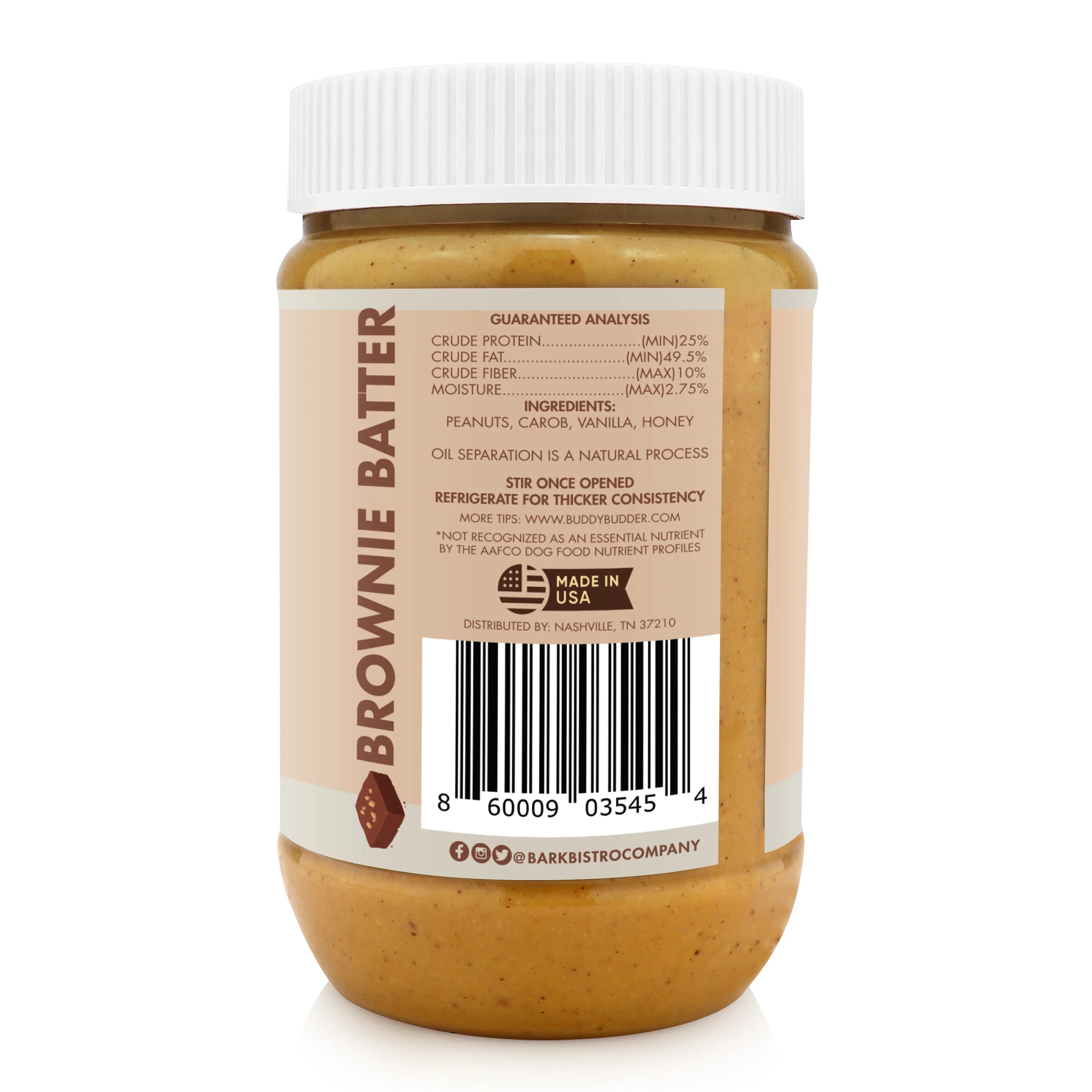 Bark Bistro Buddy Budder - Brownie Batter 17oz