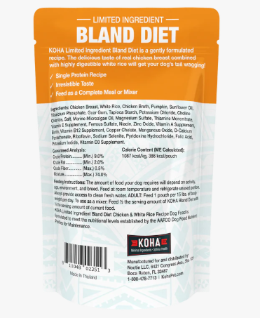 Koha Limited Ingredient Bland Diet - Chicken & White Rice w/ Pumpkin