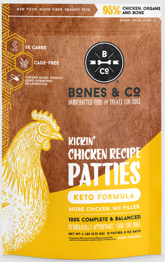 Bones & Co Chicken Patties - 6 lb bag