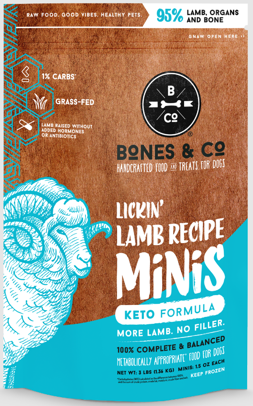 Bones & Co Lamb Patties - 3 lb Bag