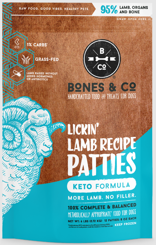 Bones & Co Lamb Patties - 6 lb Bag