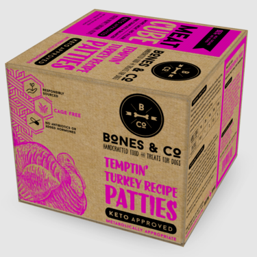 Bones & Co Turkey Patties - 18 lb Case