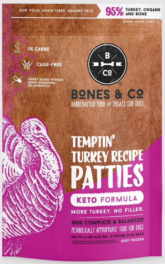 Bones & Co Turkey Patties - 6 lb Bag