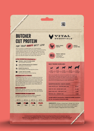 Vital Essentials Freeze-Dried Chicken Nibs Entree