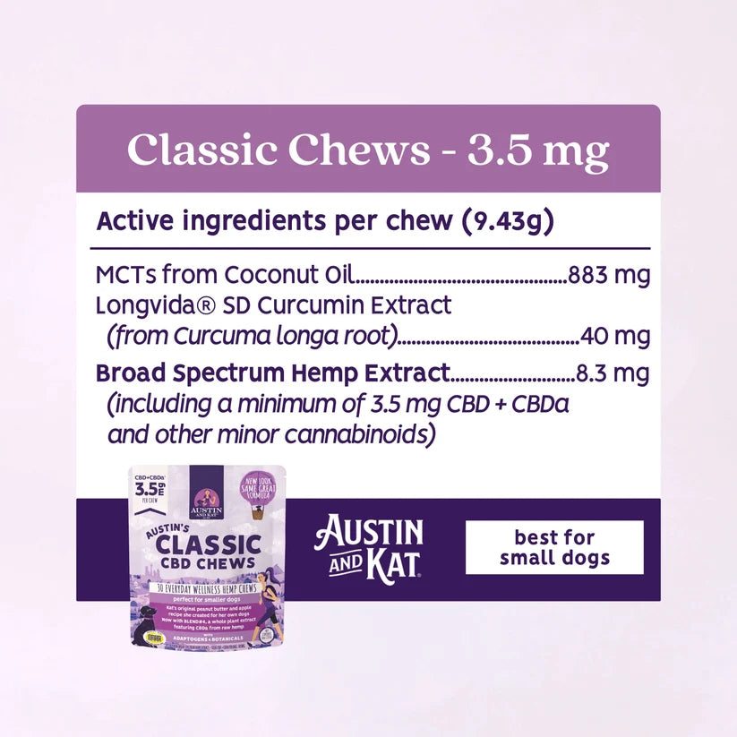 Austin and Kat 3.5mg CBD+CBDa Chews - 30 Chews