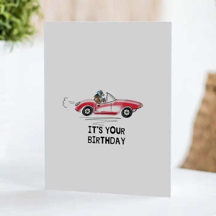 Fable & Sage Dog Birthday Card - Wind in Your Hair