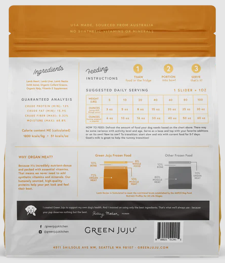Green JuJu Frozen Lamb Recipe 3lb