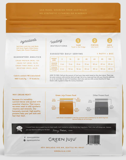 Green JuJu Frozen Lamb Recipe 6lb