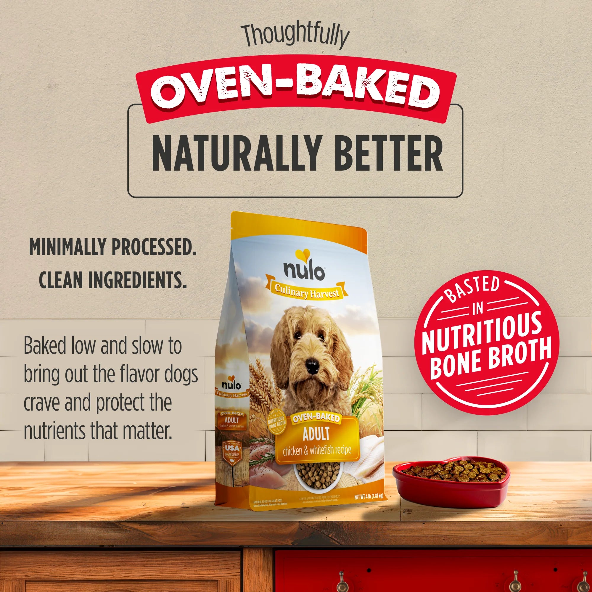 Nulo Culinary Harvest Chicken & Whitefish Oven Baked Kibble