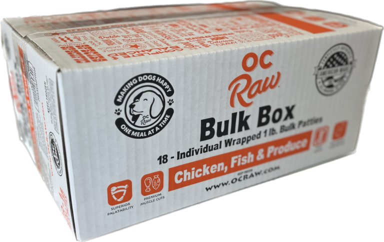 OC Raw Chicken, Fish & Produce Patties