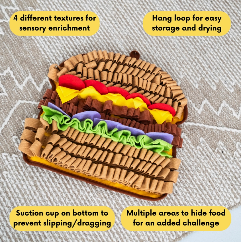PawzNDogs Luvmyfido Juicy Hamburger Snuffle Mat