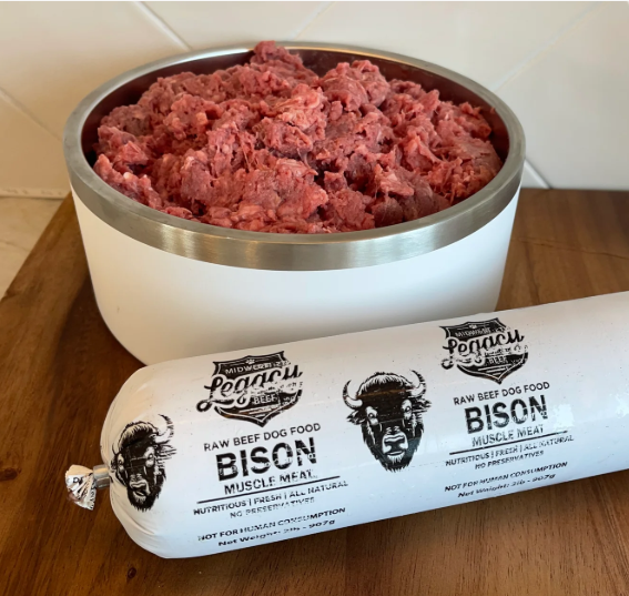 Midwest Legacy Beef Ground Bison Meat 2lb Roll