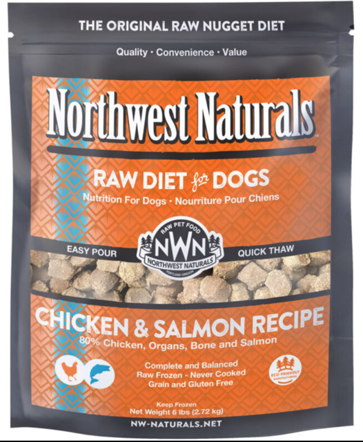 Northwest Naturals Frozen Chicken & Salmon - 6 lb Nuggets