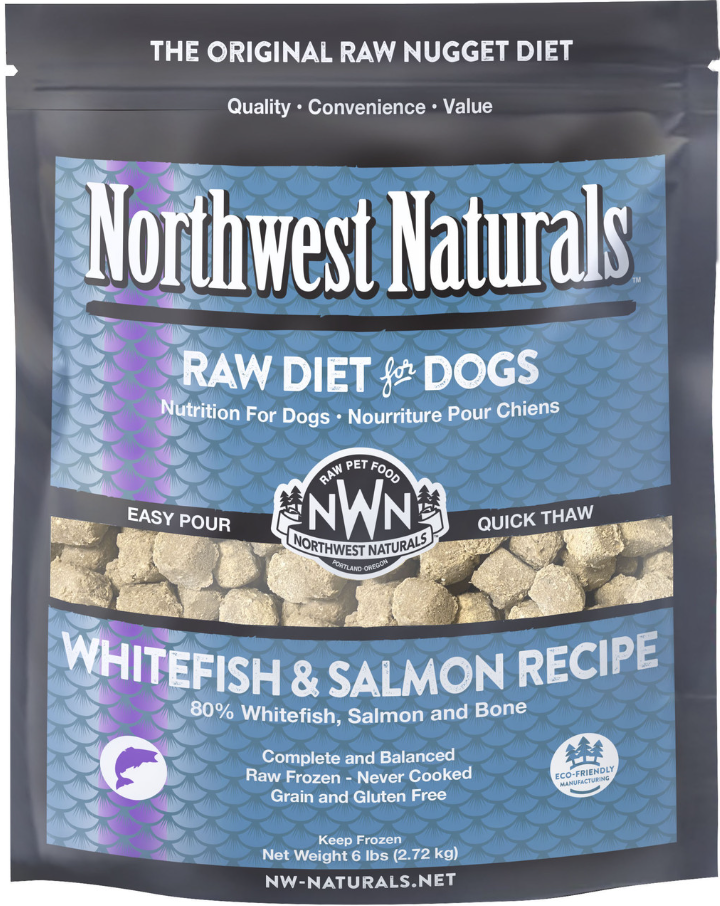 Northwest Naturals Frozen Whitefish & Salmon - 6 lb Nuggets