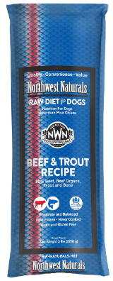 Northwest Naturals Frozen Beef & Trout - 5 lb Roll