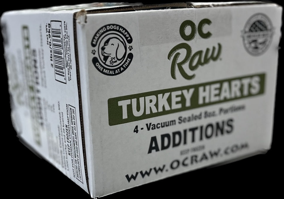 OC Raw Frozen Turkey Hearts - 2lb Box