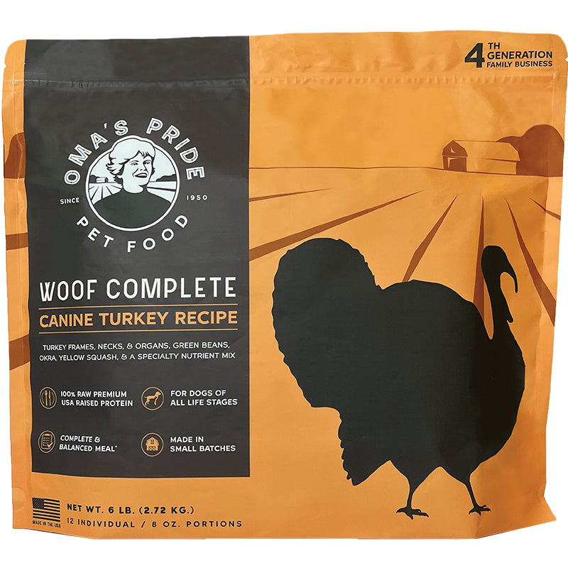 Oma's Pride Woof Complete Turkey Recipe 6lb