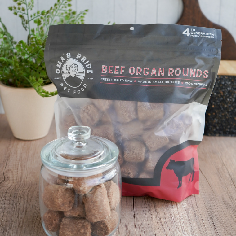 Oma's Pride Freeze-Dried Beef Organ Rounds