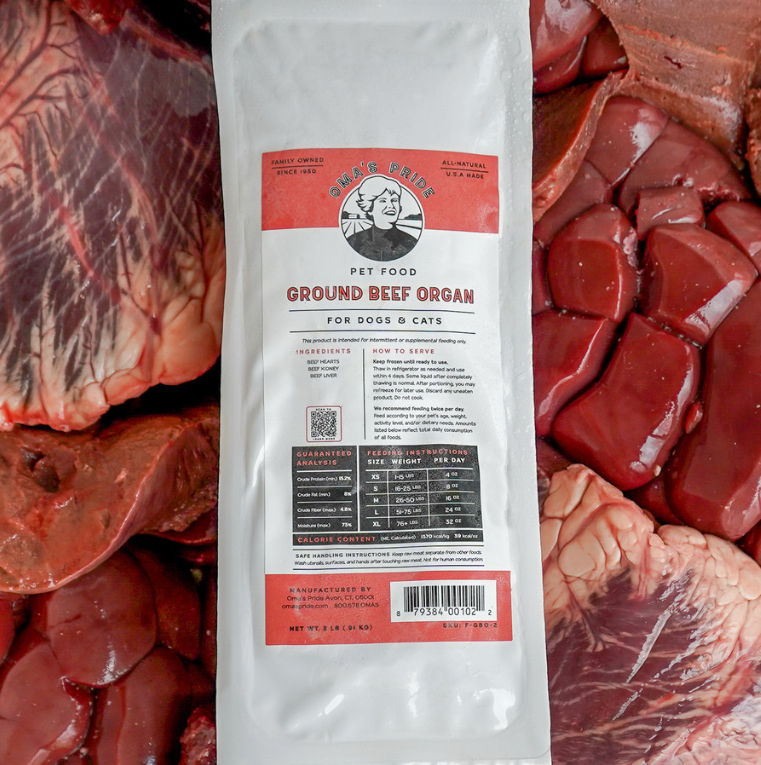 Oma's Pride Ground Organ Mix Beef 2lb