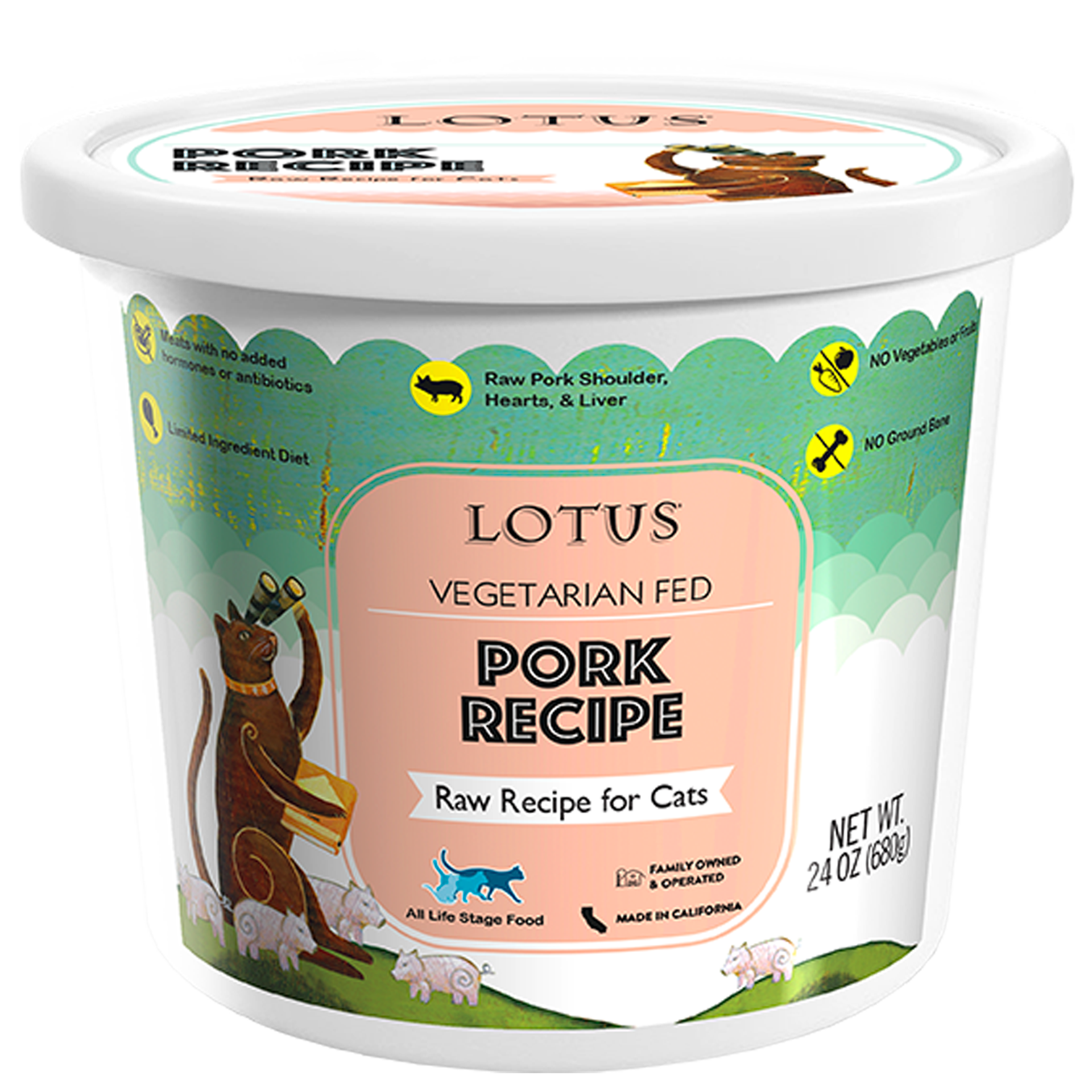 Lotus Raw Pork Frozen Cat Food