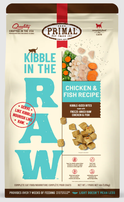 Primal Kibble In The Raw Chicken and Fish Cat