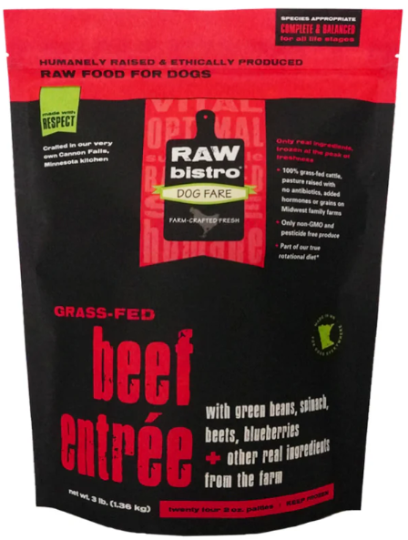 Raw Bistro Beef Patties - 3 lb Bag