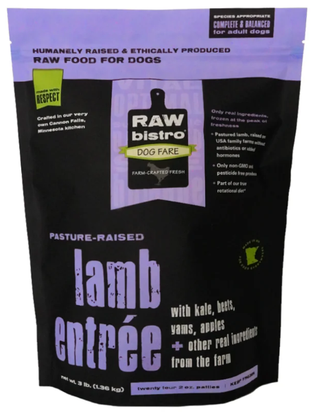 Raw Bistro Lamb Patties - 3 lb Bag